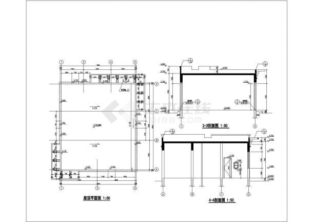 长9.04和7.84 宽7.84和6.04 71平米和46平米二个1层公园公厕及管理室砖混结构建筑图（含效果图8张）-图二