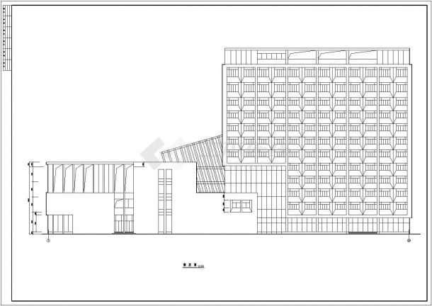 某地12层框架结构酒店建筑方案图-图二