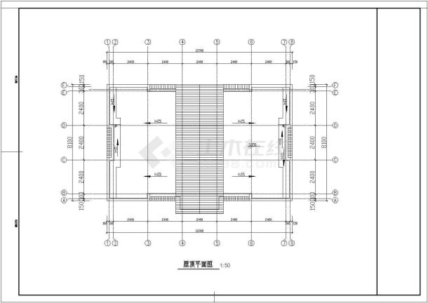 长12.9米 宽8.1米 1层104.49平米砖混结构市城区土建公厕建筑图（含效果图7张）-图二