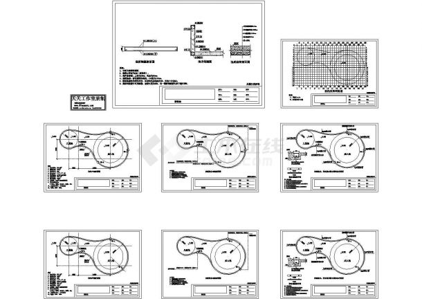 某小区游泳池电气设计CAD图纸（含8张图纸）-图一
