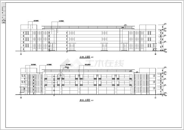 某地3层框架结构办公大楼建筑施工图-图一