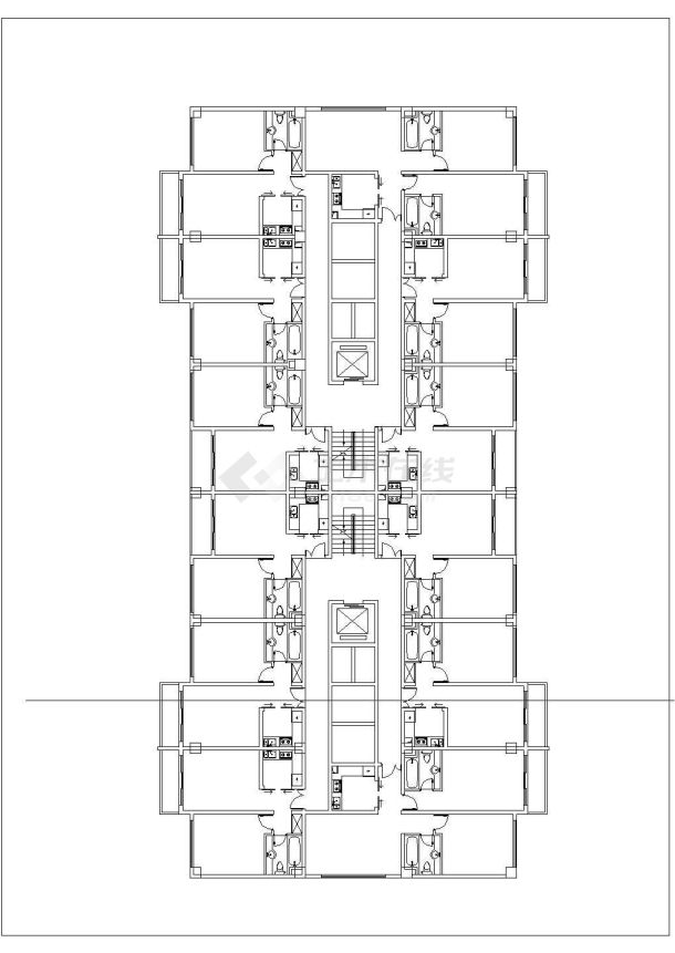 某地大型酒店式公寓建筑施工图（共10张）-图二