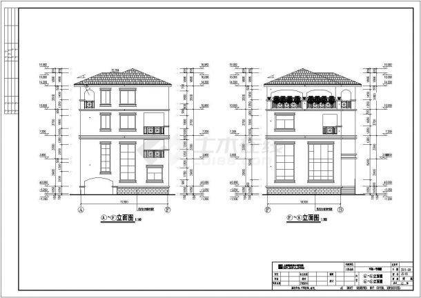 上海某地四层框架结构别墅建筑设计方案-图二