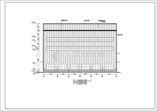 某地重型钢结构厂房（含200t吊车）建筑结构施工图-图二