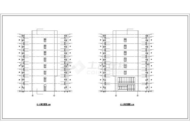 某地小型快捷酒店建筑方案设计图（共9张）-图二