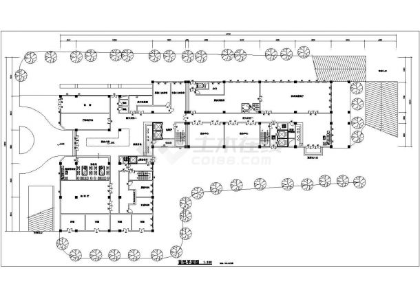 简单易懂的某四星级酒店建筑设计图（共9张）-图二