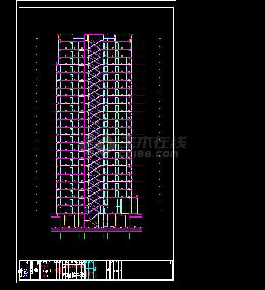 某地大型双塔蝴蝶型小高层住宅楼建筑设计图-图二