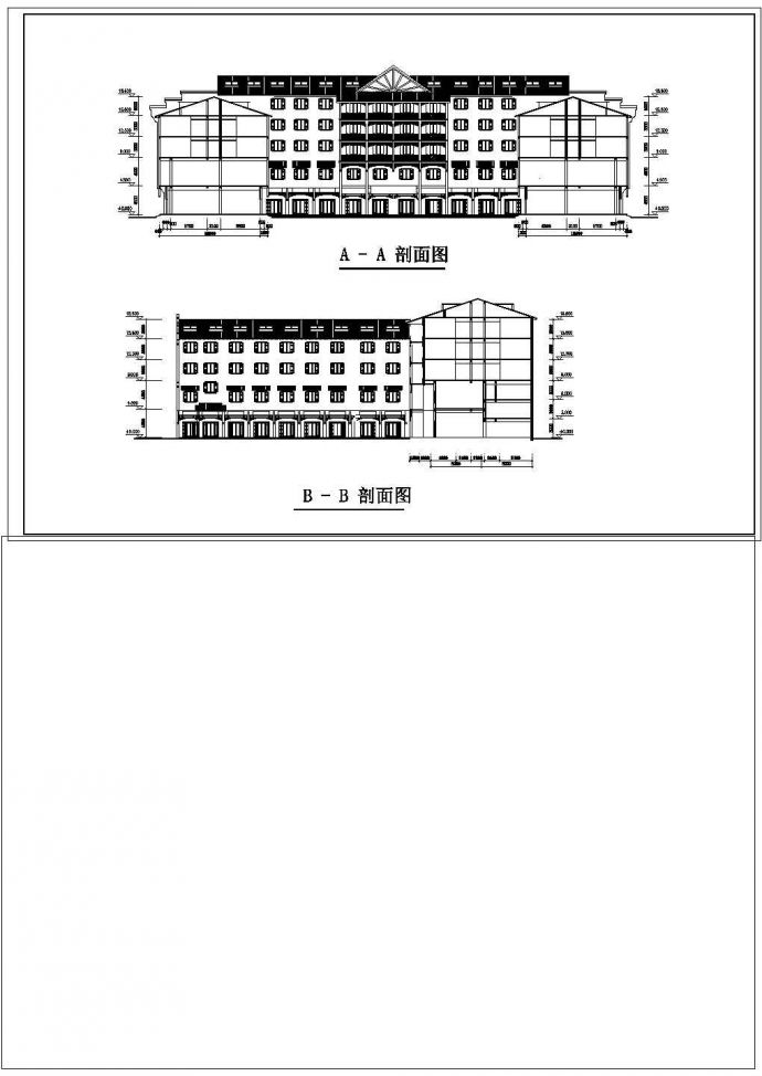 某地小型酒店建筑方案图（共4张）_图1
