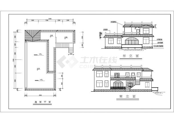 某地钓鱼别墅建筑设计方案图（共5张）-图二