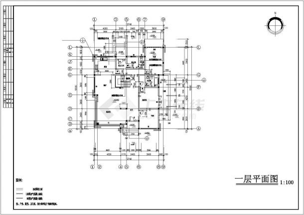 独幢别墅建筑方案设计图纸（共6张）-图二