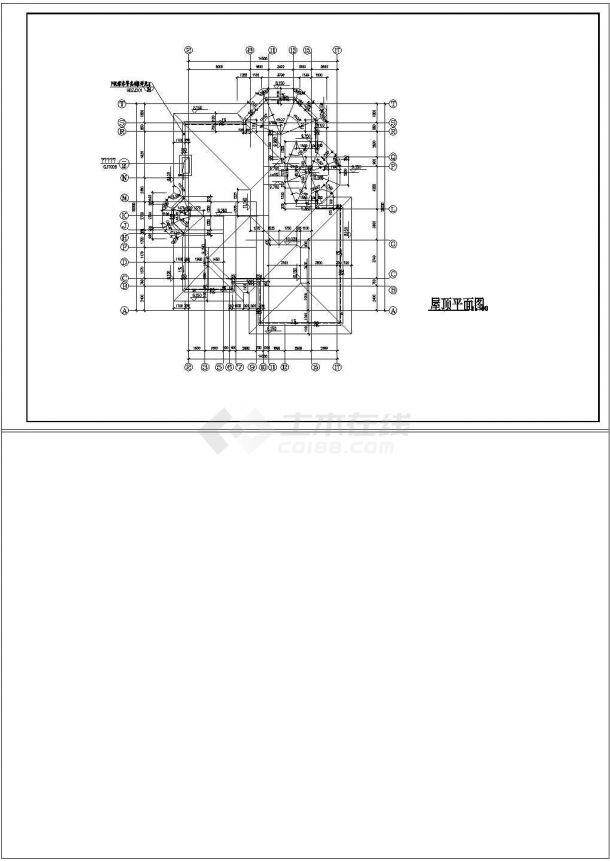 观澜湖高尔夫别墅建筑施工图（共7张）-图一