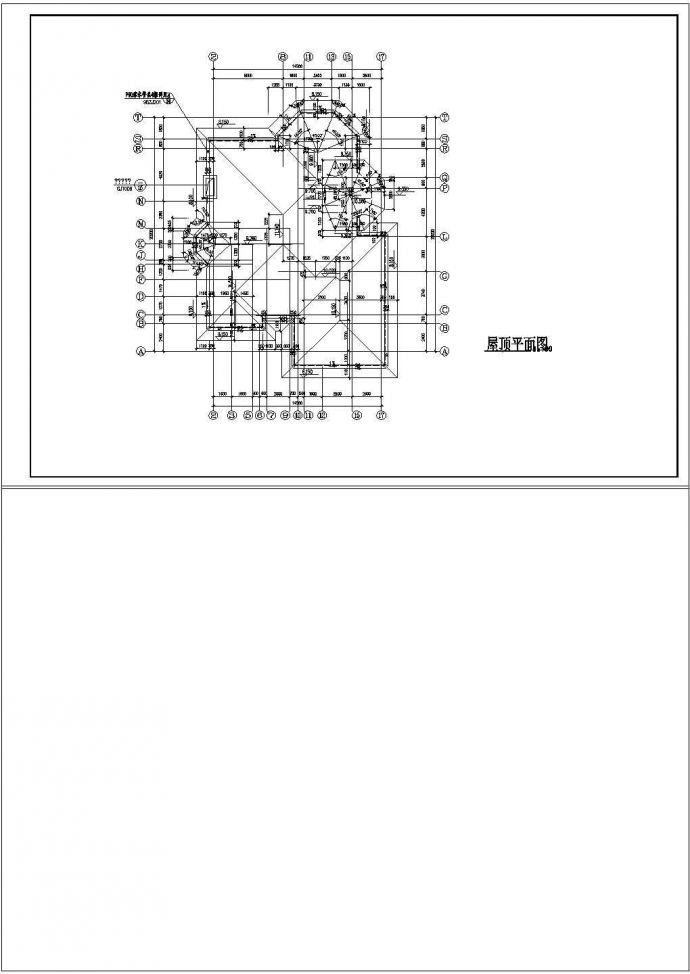 观澜湖高尔夫别墅建筑施工图（共7张）_图1