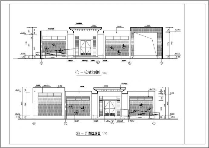 长17.34米 宽13.72米 1层237.9平米砖混结构市城区土建公厕建筑图（含效果图7张）_图1
