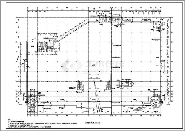 比较齐全的大型超市全套建筑施工图纸-图二