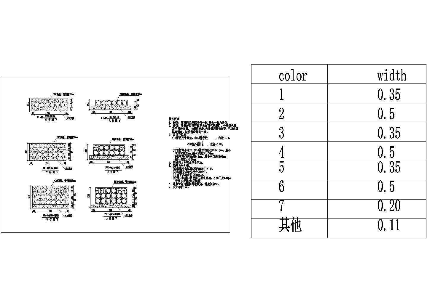 电力过路管线CAD设计图