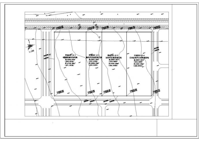 某地方大型汽车城规划总平面设计图纸_图1