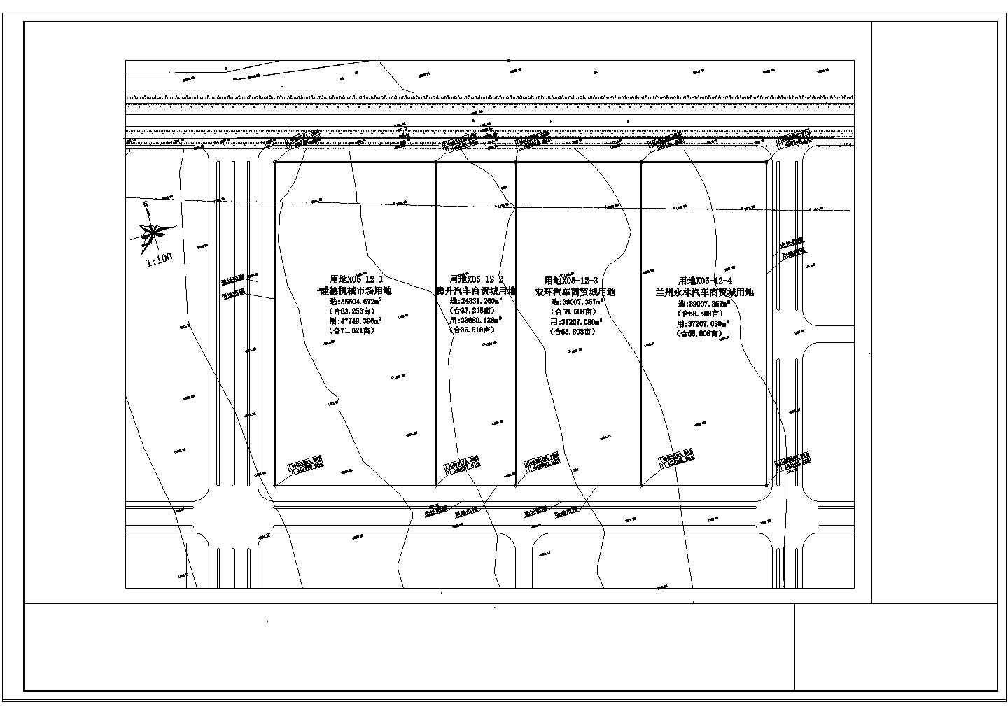 某地方大型汽车城规划总平面设计图纸