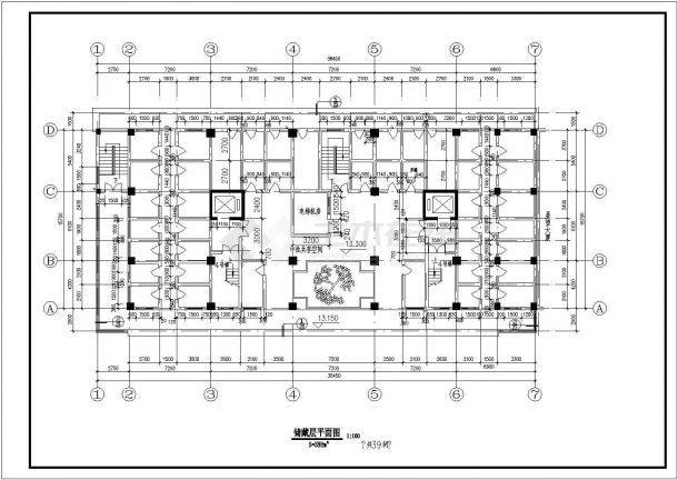 某高层住宅cad建筑施工图纸（标注详实）-图一