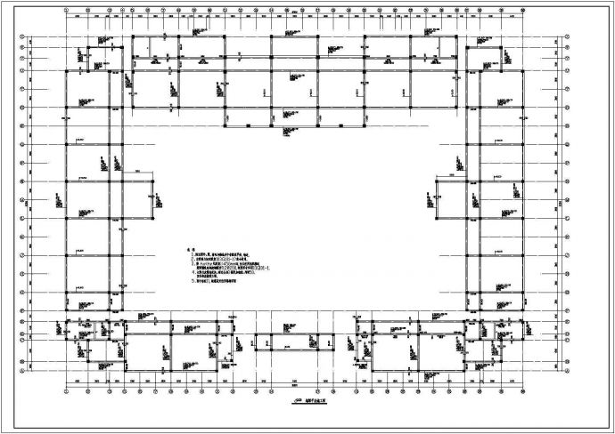 山东某地小学教学楼框架结构施工图纸_图1