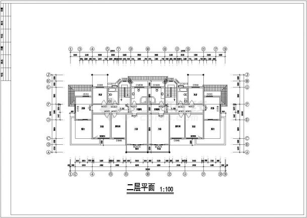 某地区联排别墅建筑施工方案图（共6张）-图一