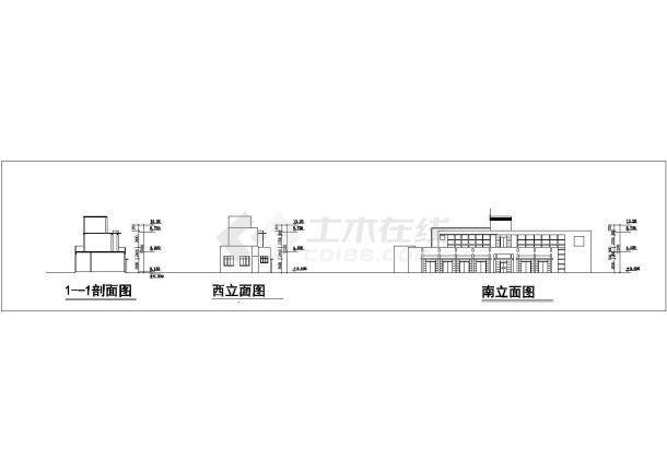 岱山某地商铺办公楼设计图（含效果图）-图一