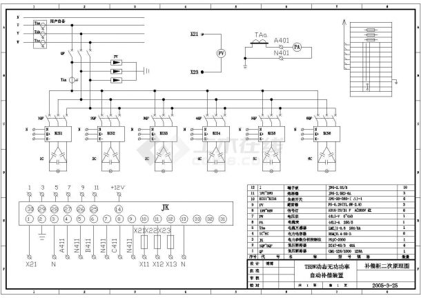 某低压动态补偿柜二次原理图（共3张）-图一