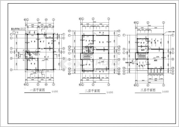 某地特别详细的别墅建筑施工图（共7张）-图二