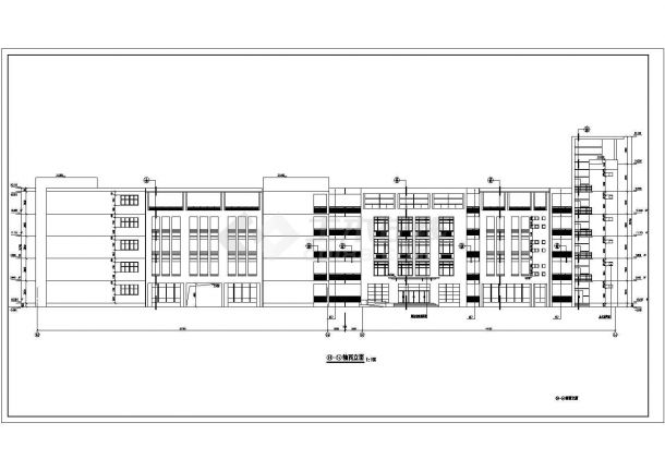 某地框架结构六层教学楼建筑设计施工图-图二