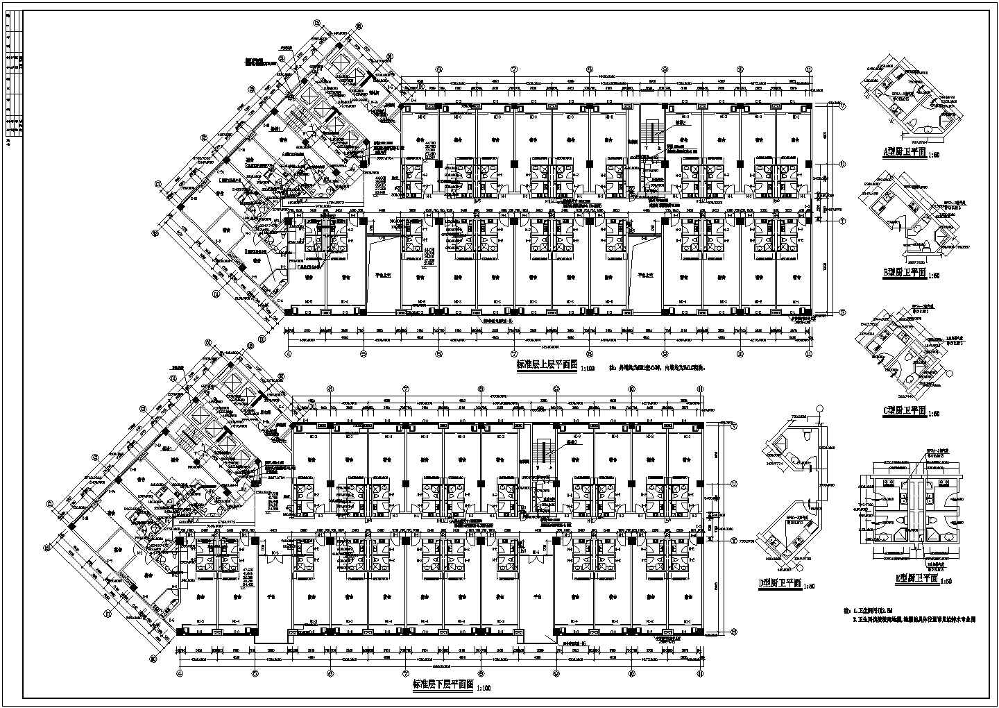 某地黄金海岸商住综合楼施工图（含建筑说明）