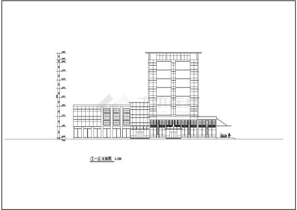 某地简单小型酒店建筑方案设计图（共4张）-图二