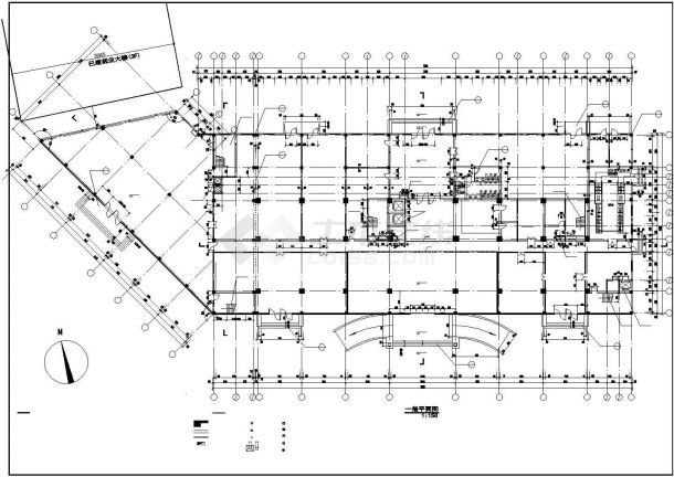 某地大型酒店详细建筑设计图（共16张）-图一