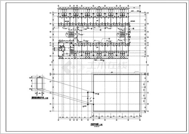 某地大型详细多层宿舍楼建筑施工图-图一