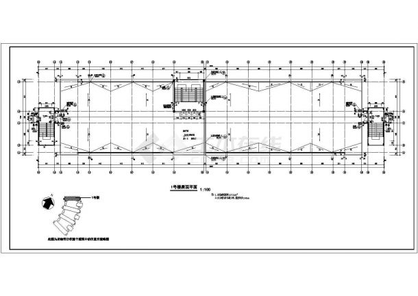 某地五层技术学院教学楼建筑设计施工图-图二