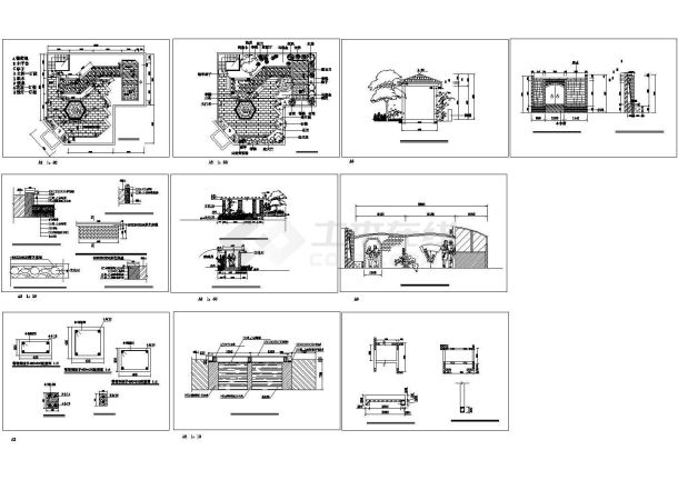 某屋顶花园设计全套施工图-图一