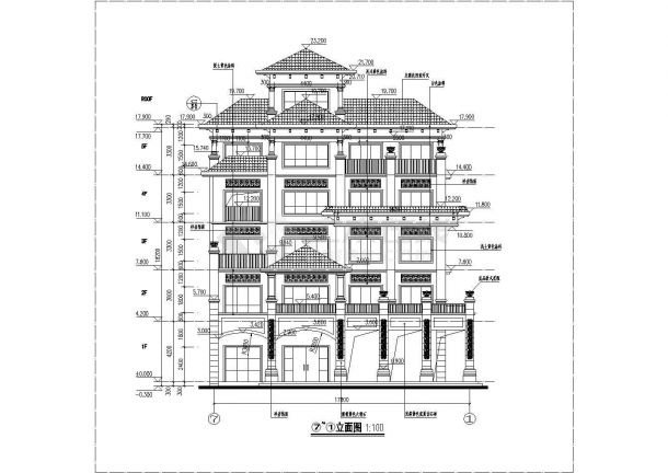 深圳某六层框架结构住宅楼建筑设计方案图-图一