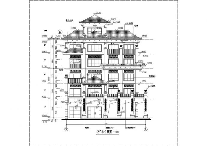 深圳某六层框架结构住宅楼建筑设计方案图_图1