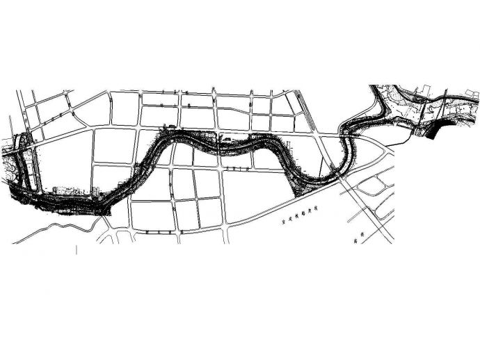 草溪河河道工程施工平面设计图_图1