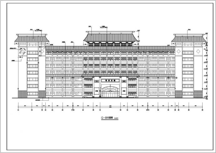 某地六层教学楼建筑cad设计方案图纸_图1