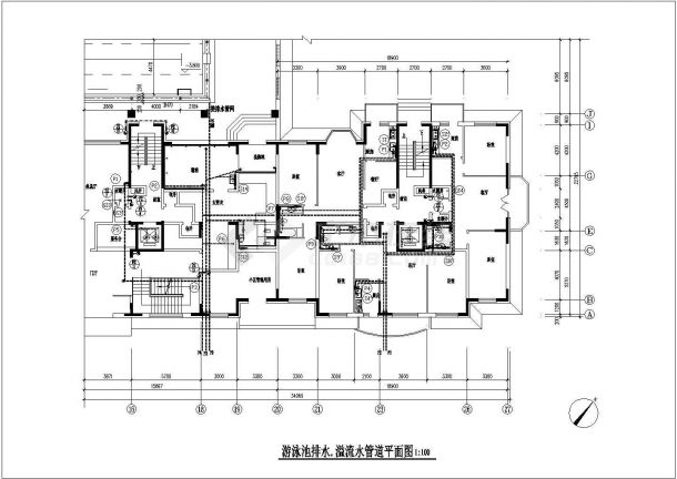 某十七层住宅楼给排水全套设计施工图-图二