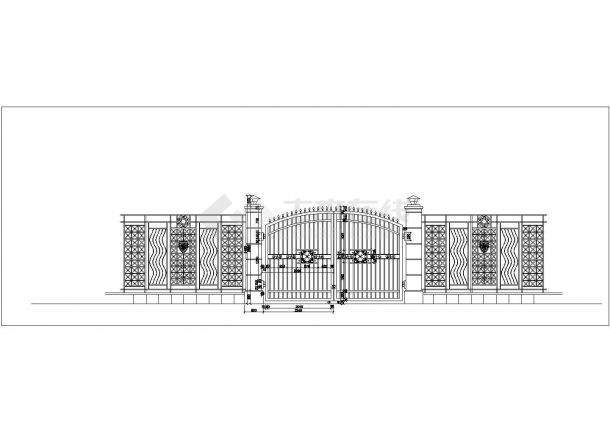 某公司自主设计铁艺大门施工说明全套图纸-图一