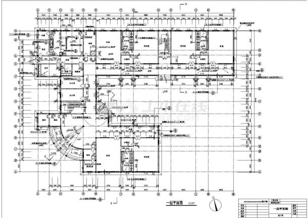 某地三层幼儿园建筑cad水施工图纸-图二