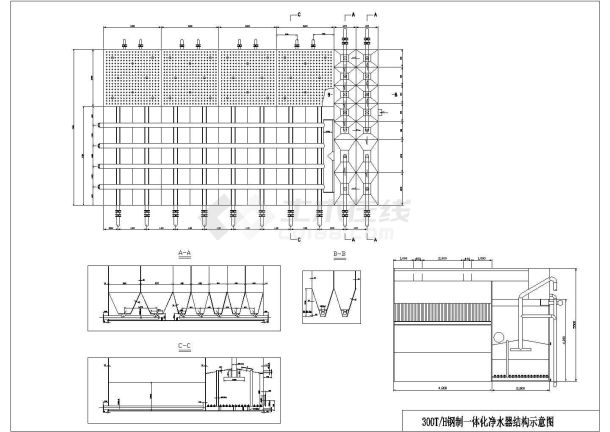 300T/H钢制一体化净水器工艺条件图-图二