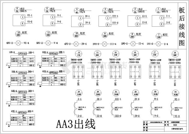 某箱站增容工程630KVA箱变二次原理图-图一