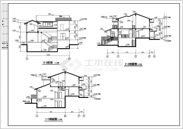 山东某地区二层别墅建筑设计方案图-图二