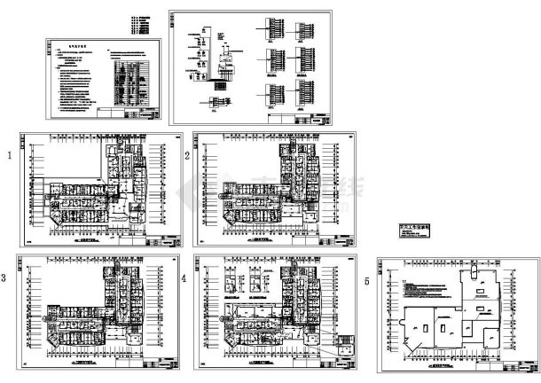 某四层砖混结构医院电气设计图-图一