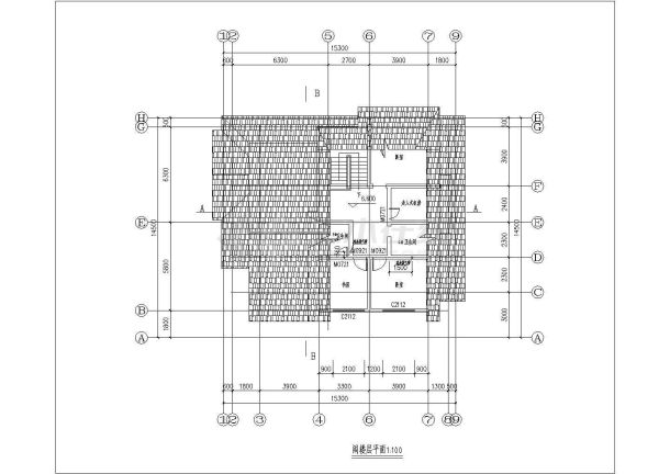 某地三层小别墅建筑施工图纸（共7张）-图二