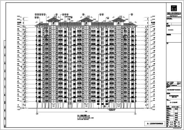 靖江市某地十八层剪力墙结构住宅建筑设计施工图纸-图二