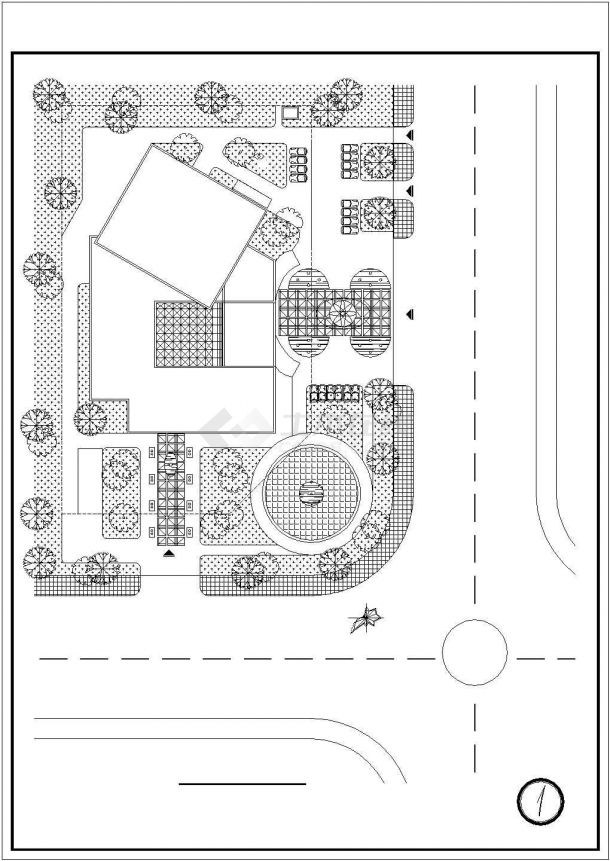 某地大型实用宾馆建筑方案施工图（共14张）-图一