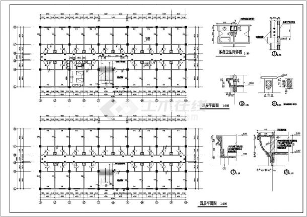 比较小巧简单的酒店建筑施工图（含设计说明）-图二