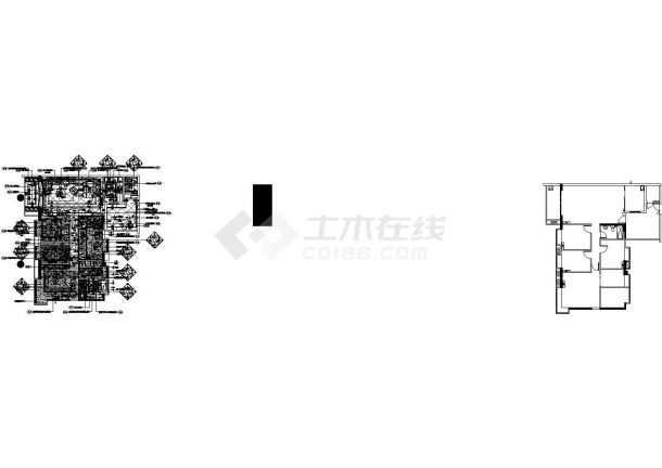广州富力地产标准化样板房项目B戶型装修设计CAD施工图-图一
